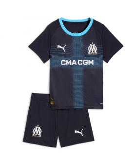 Olympique de Marseille Maglia Gara Trasferta Repliche 2025-26 Bambino Maniche Corte